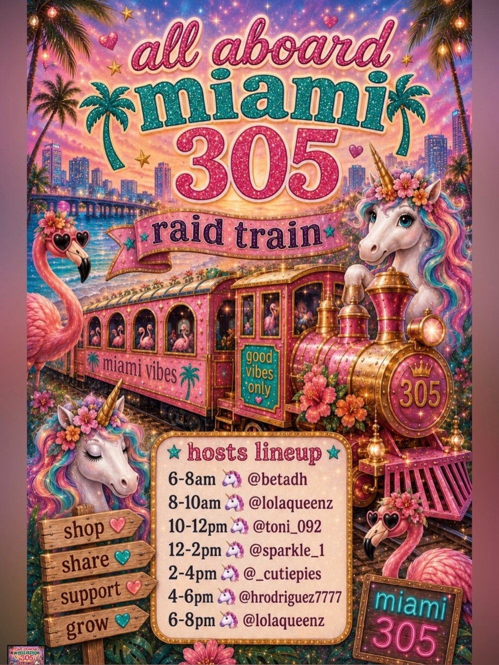 ✨🥳📢305 Miami Party Bus Train ✨🥳🍾😱